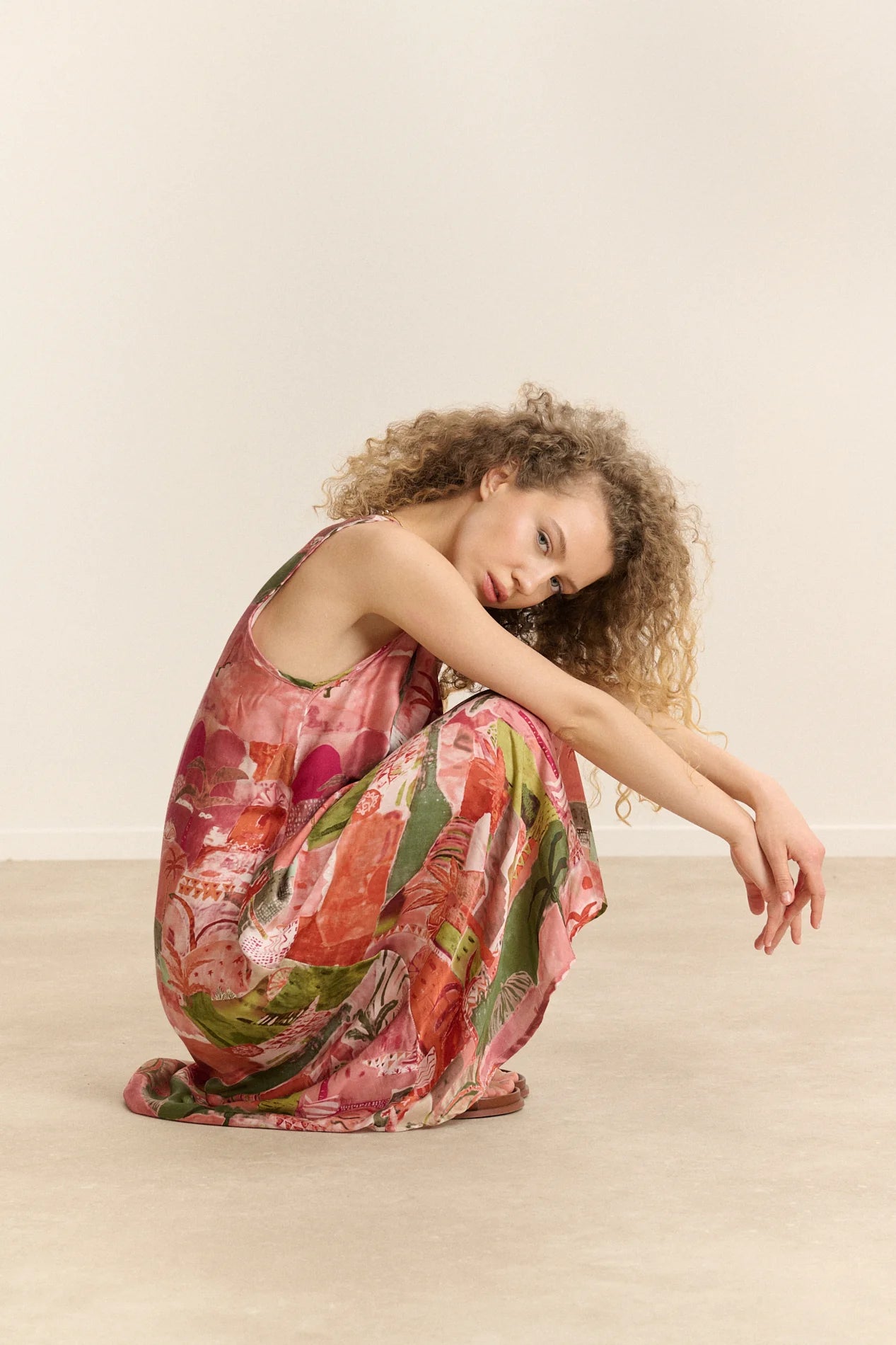 Camelia Printed Midi dress