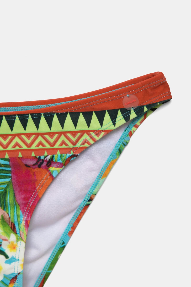 BOURBINCE Bikini Set in Tropical Print