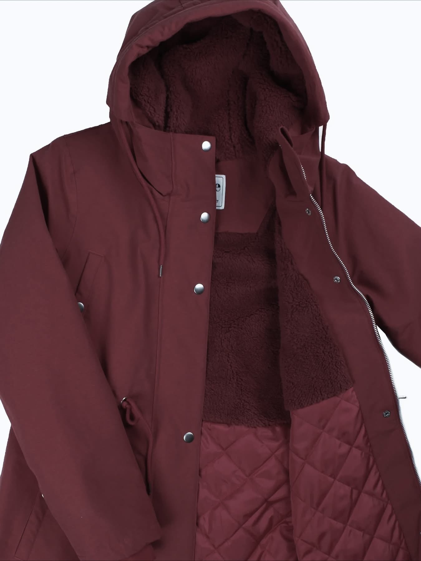 Danenora water-repellent Parka in Dark Bordeaux by Danefae