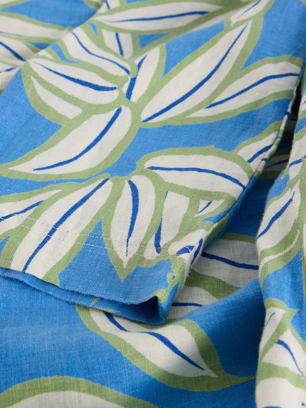 Blake Linen Tunic in Blue Print by White Stuff