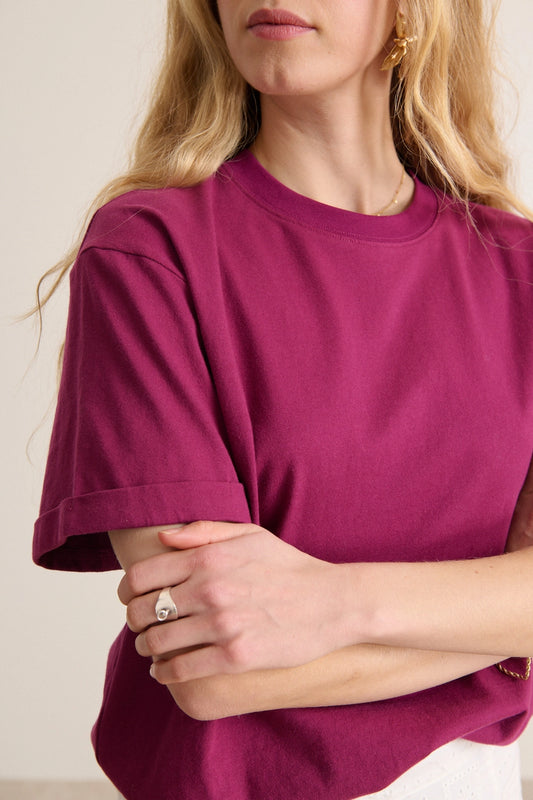 Vista plain T-Shirt in Garnet