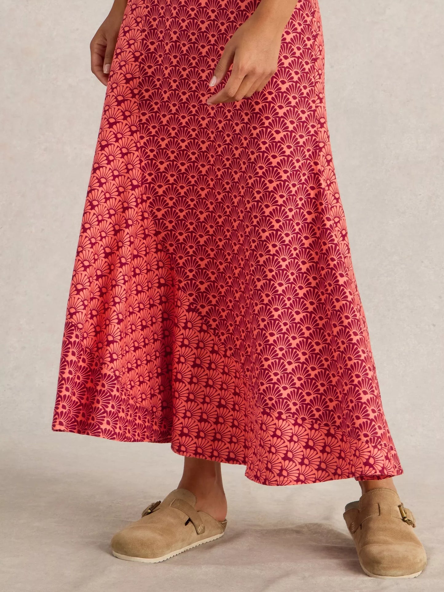 Sara Linen-Blend Maxi Skirt by White Stuff