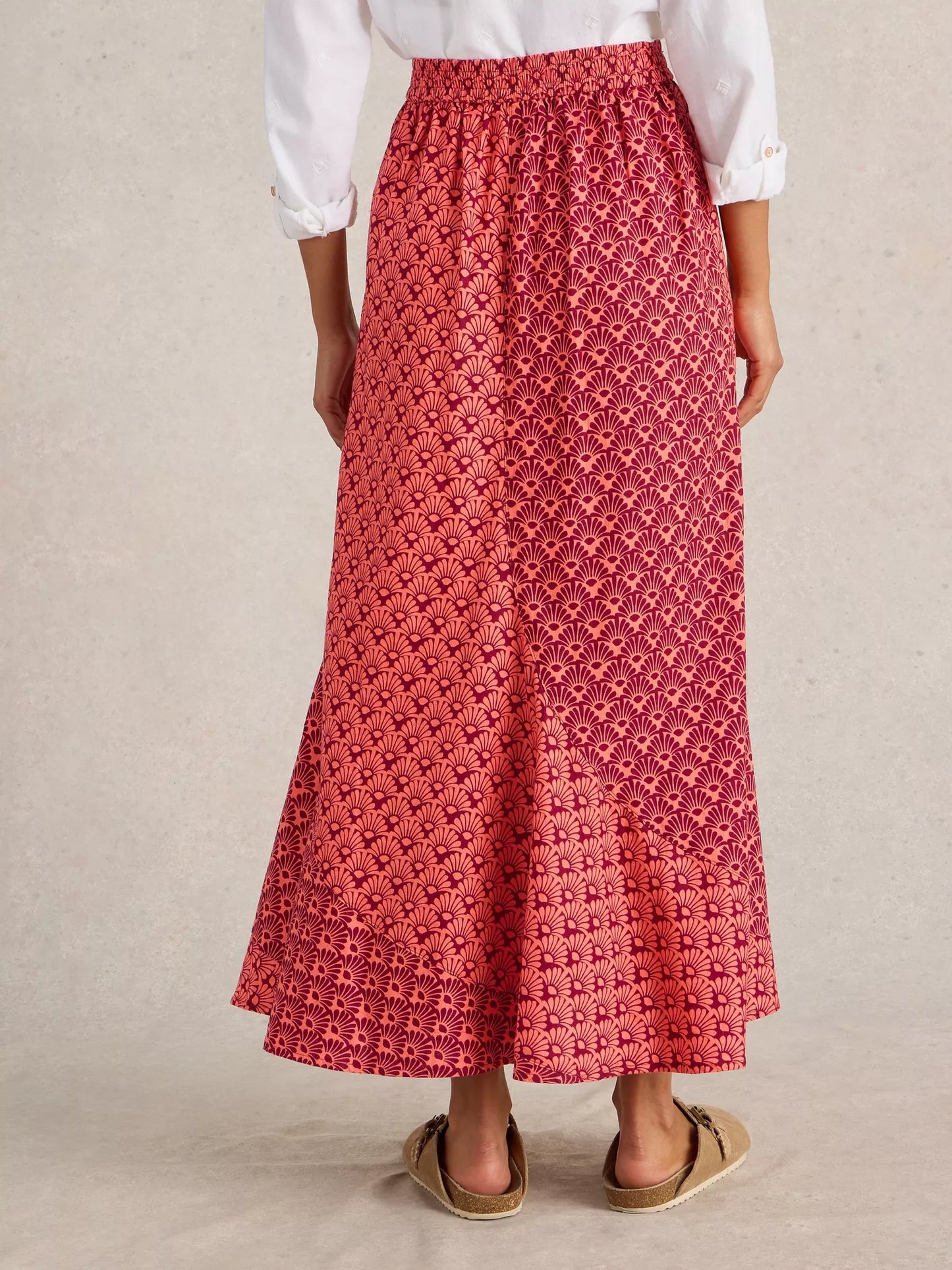 Sara Linen-Blend Maxi Skirt by White Stuff