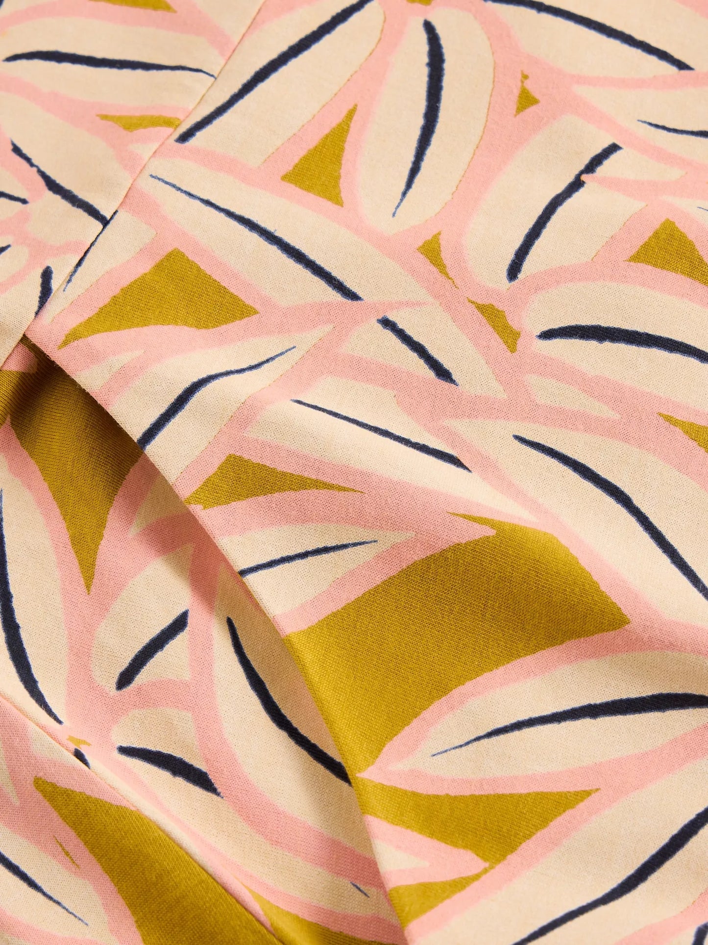 Rua Jersey Sleeveless Dress in Yellow Print by White Stuff