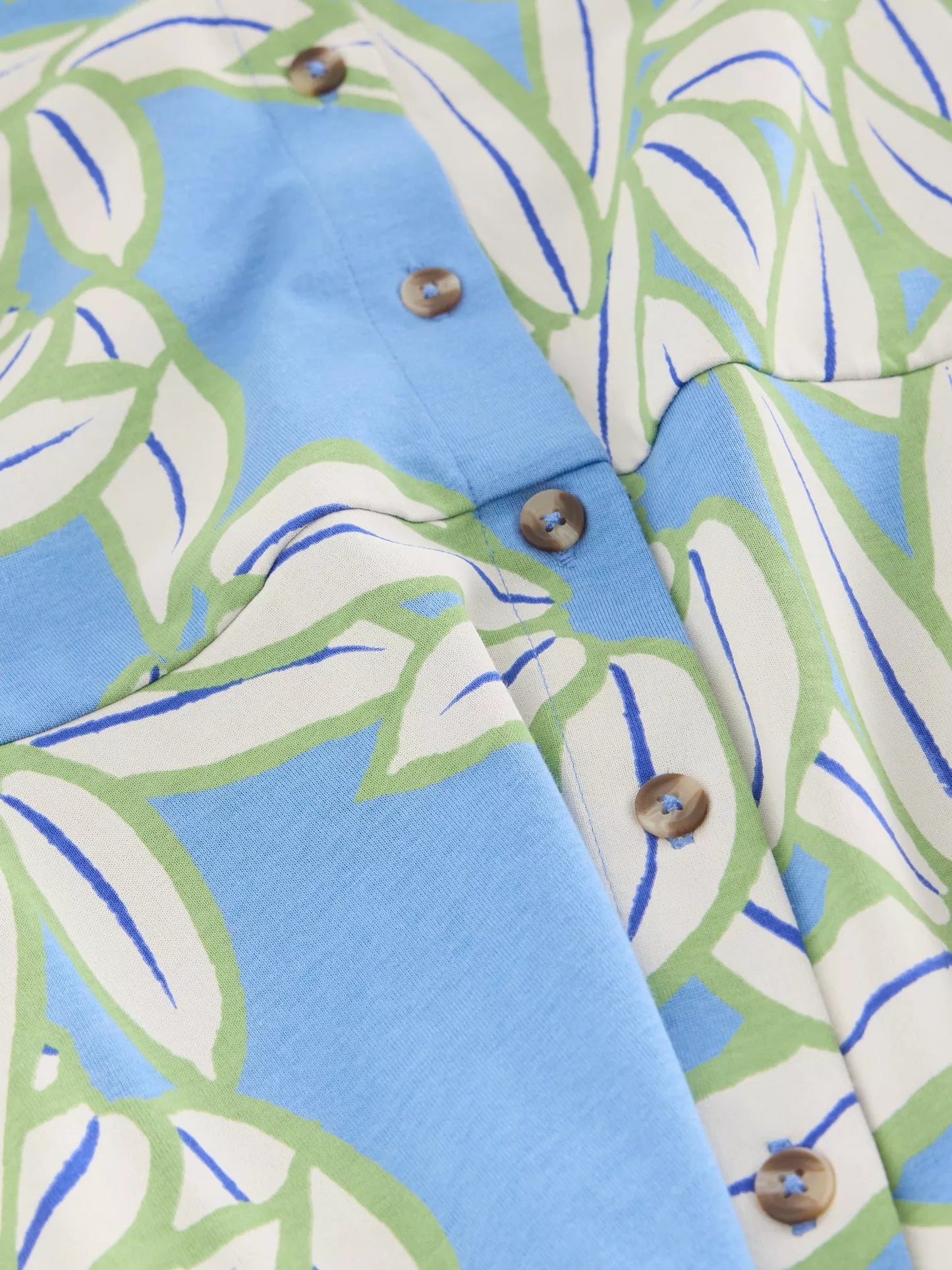 Rua Jersey Midi Dress in Blue Print by White Stuff