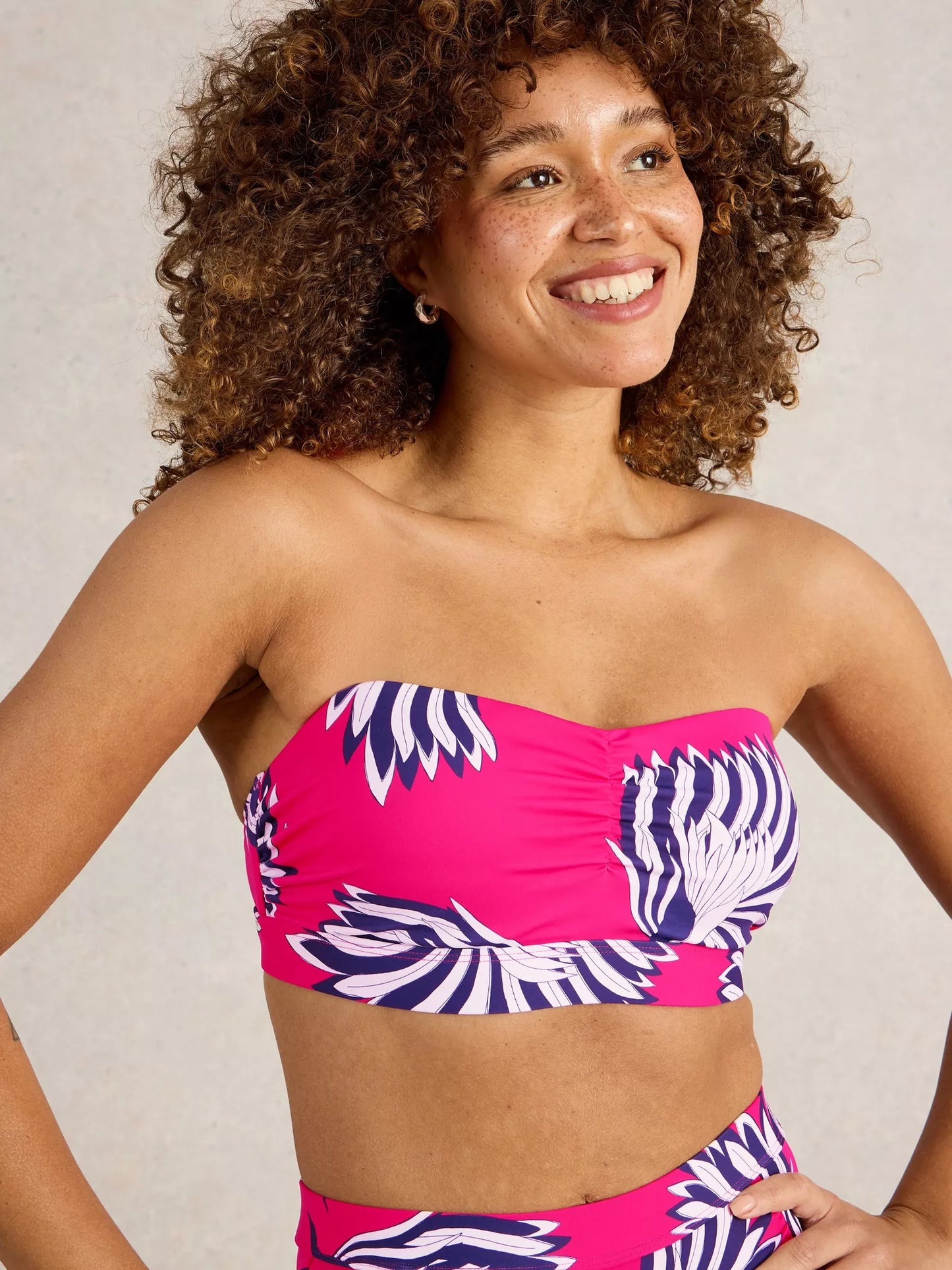 Suki Strap-less Bikini in Pink by WhiteStuff