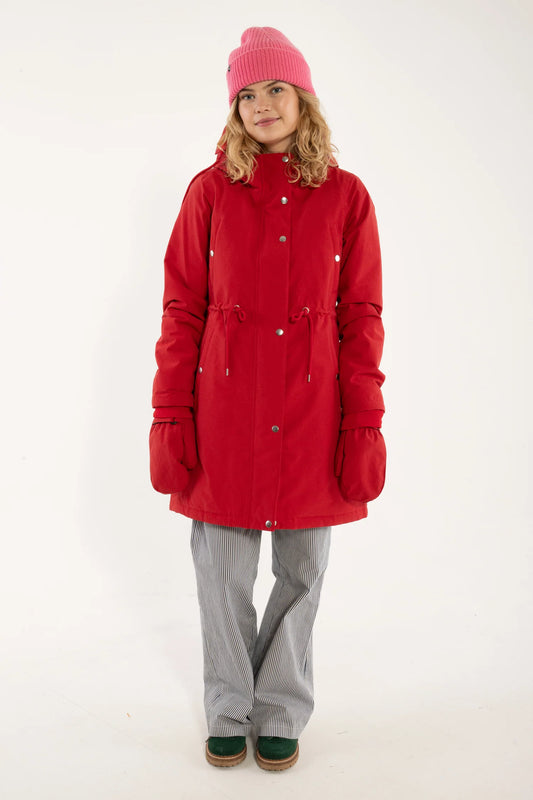 Danenora winter Parka in Red by Danefae