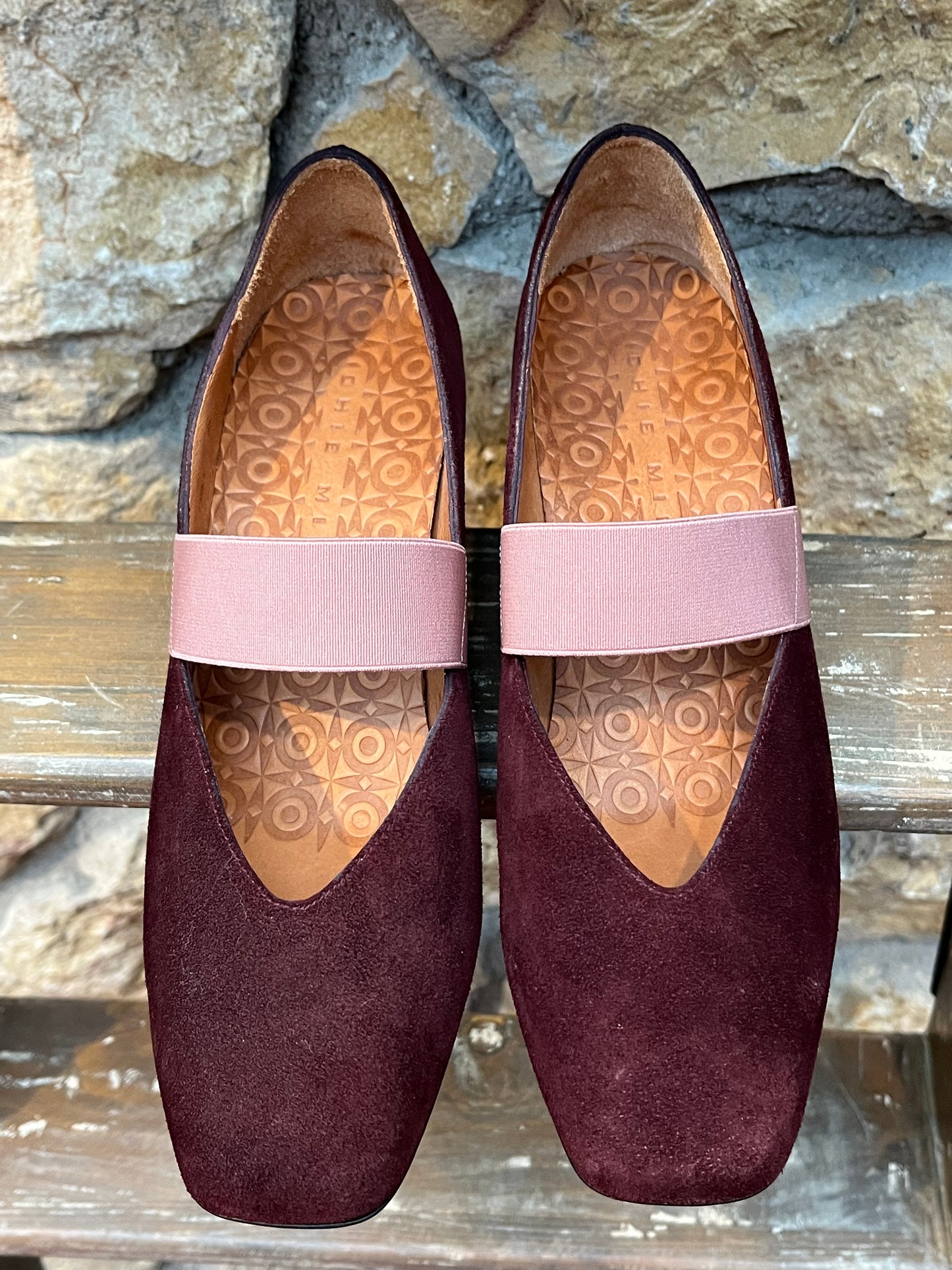 TUDELA Grape No 41 suede shoes by CHIE MIHARA