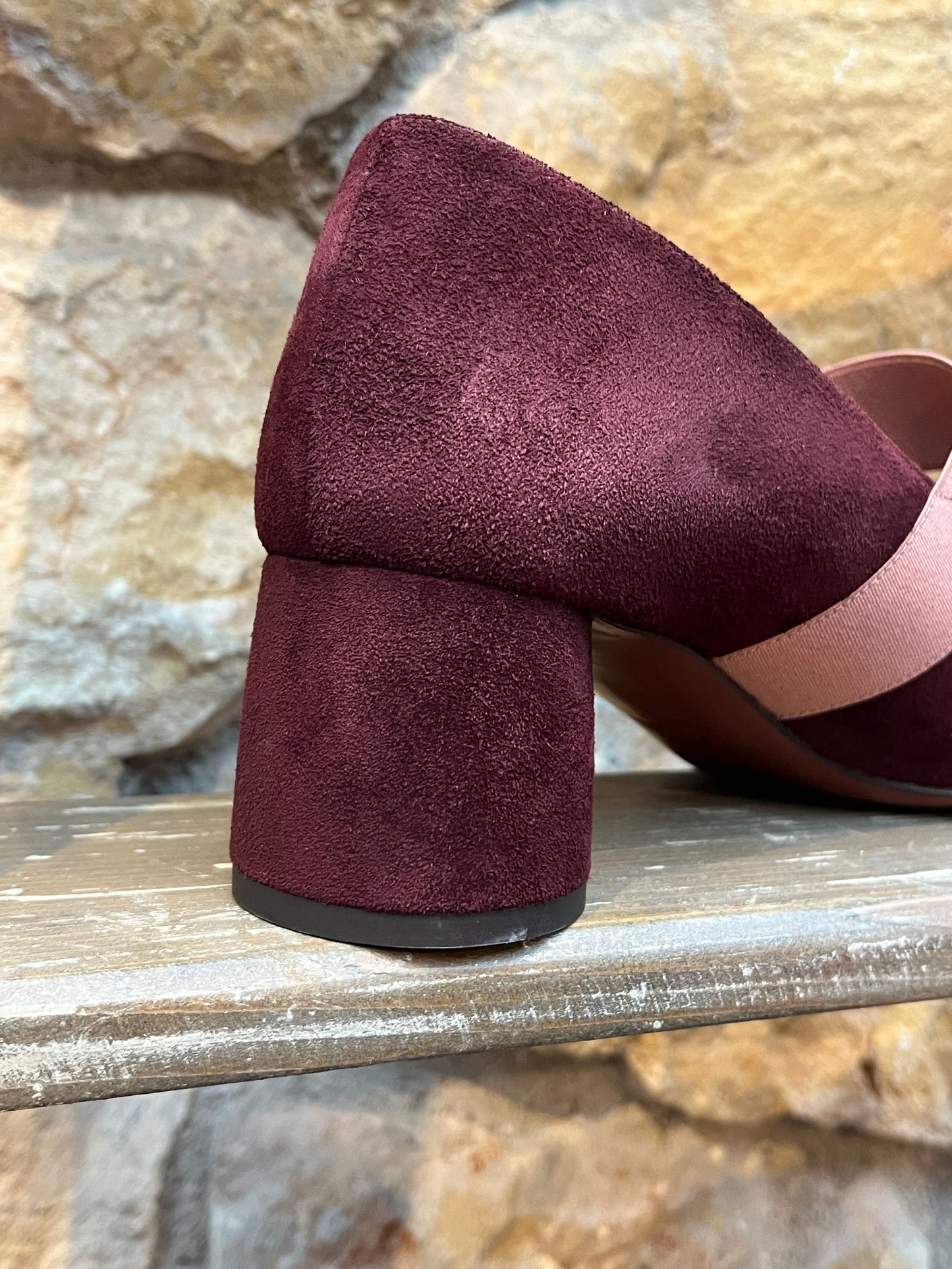 TUDELA Grape No 41 suede shoes by CHIE MIHARA