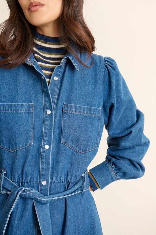 Babette Denim Shirt Dress by GARANCE PARIS