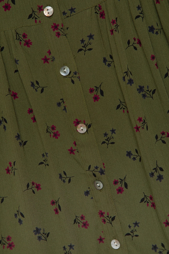 Floral Blouse in Green by LANIDOR