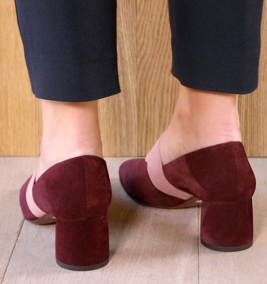 TUDELA Grape No 41 suede shoes by CHIE MIHARA