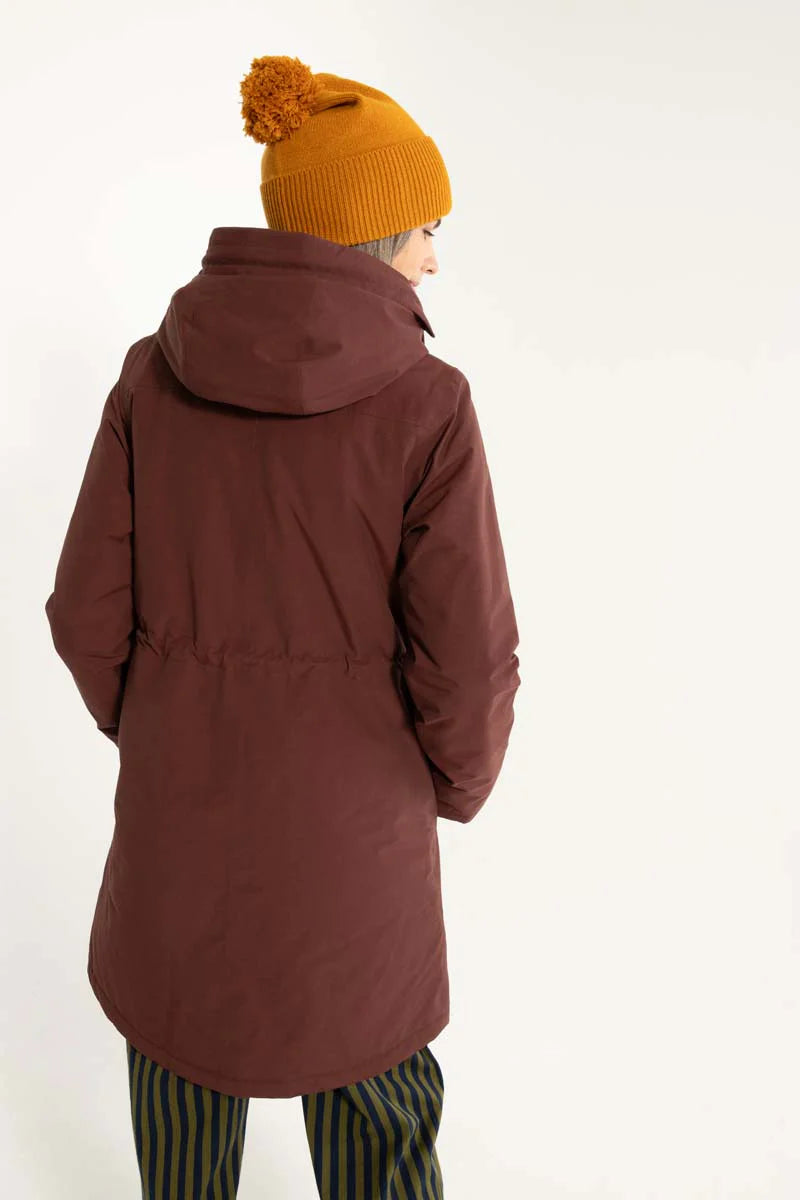 Danenora water-repellent Parka in Dark Bordeaux by Danefae