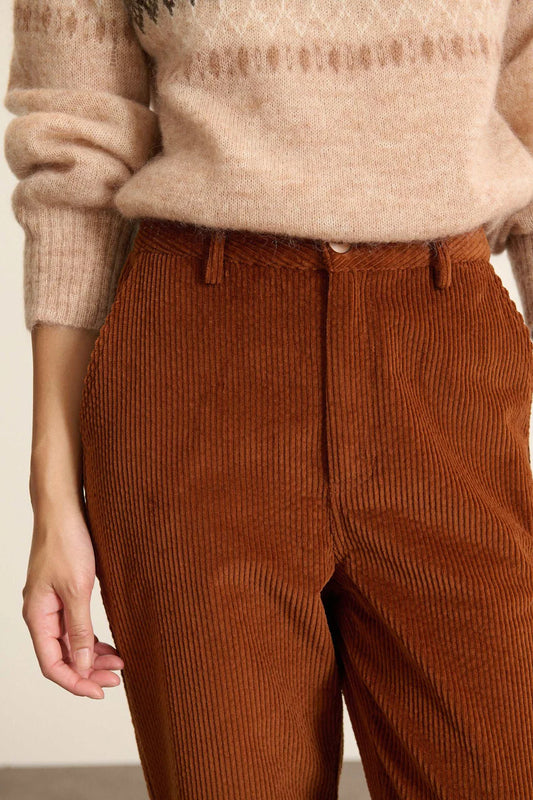 Classic Corduroy Trousers in Cinnamon by GARANCE PARIS