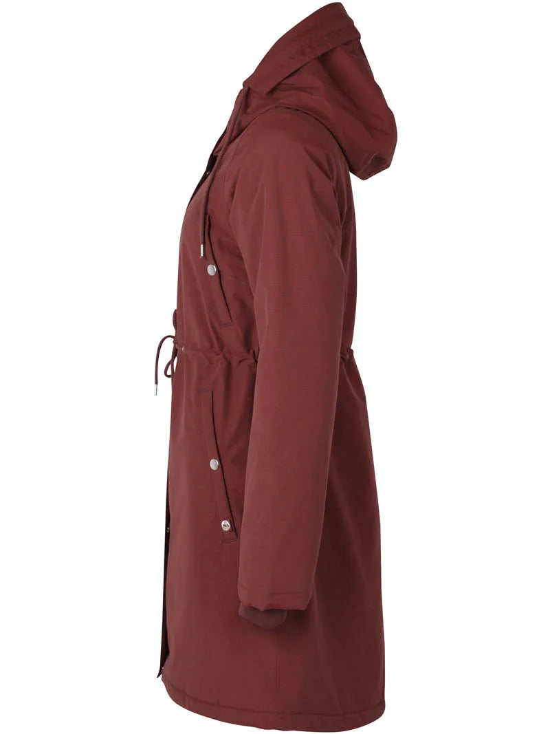 Danenora water-repellent Parka in Dark Bordeaux by Danefae