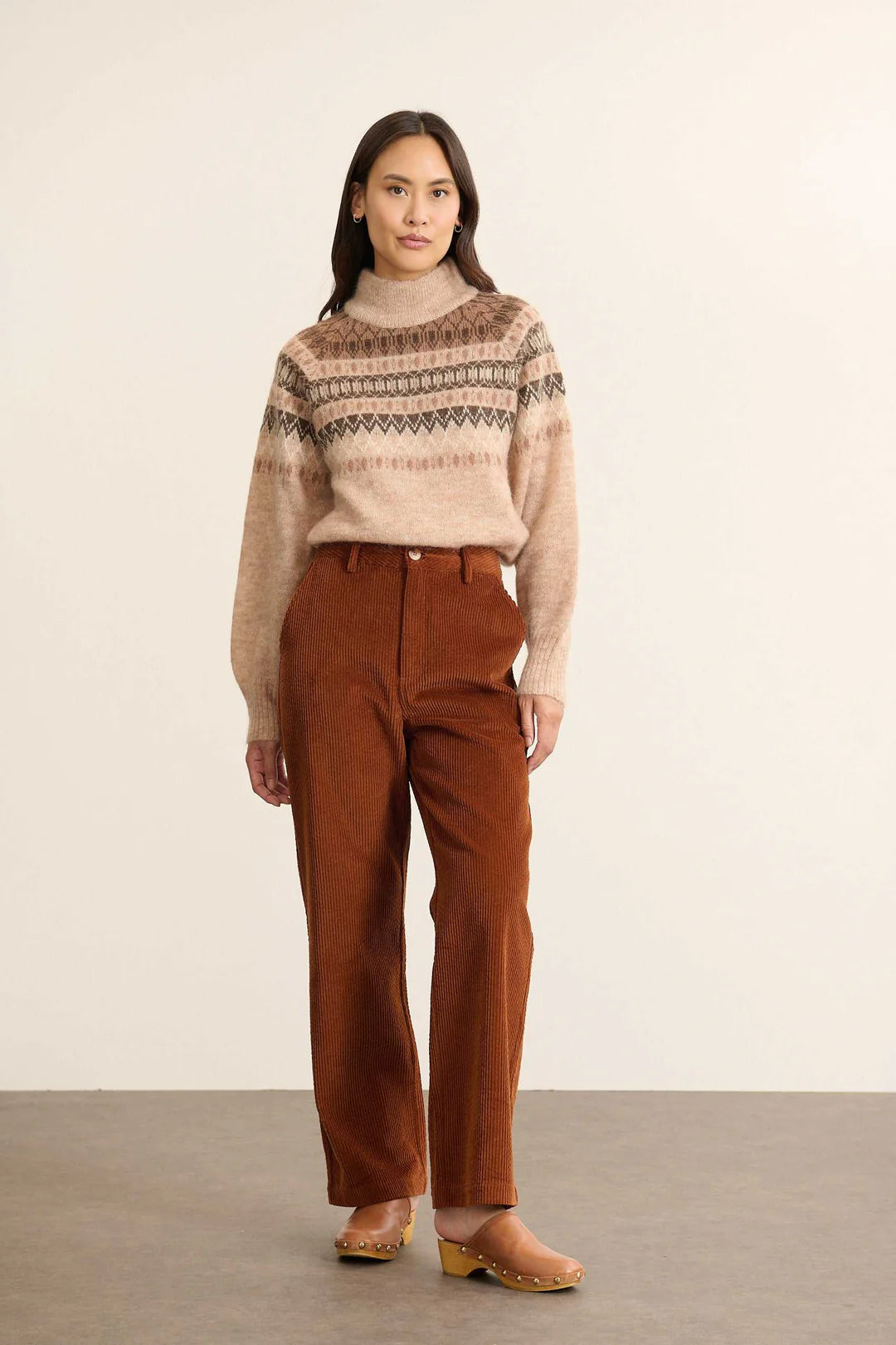 Classic Corduroy Trousers in Cinnamon by GARANCE PARIS