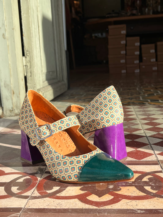 AUZA Purple - multi leather shoes by CHIE MIHARA