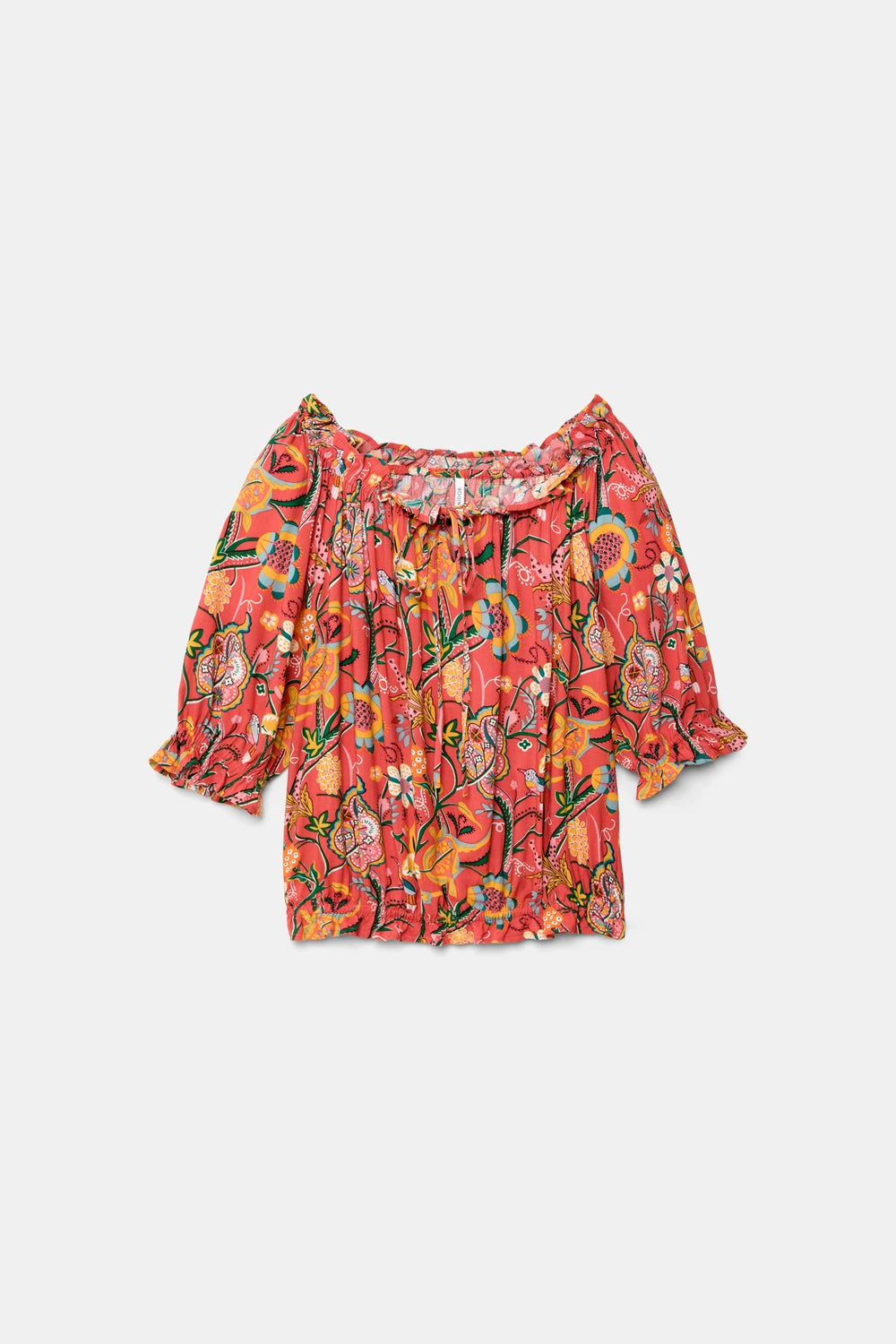 Floral Top in burned orange