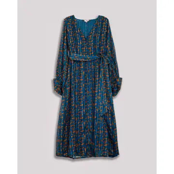 Junia Floral Print Blue Dress by NIZA