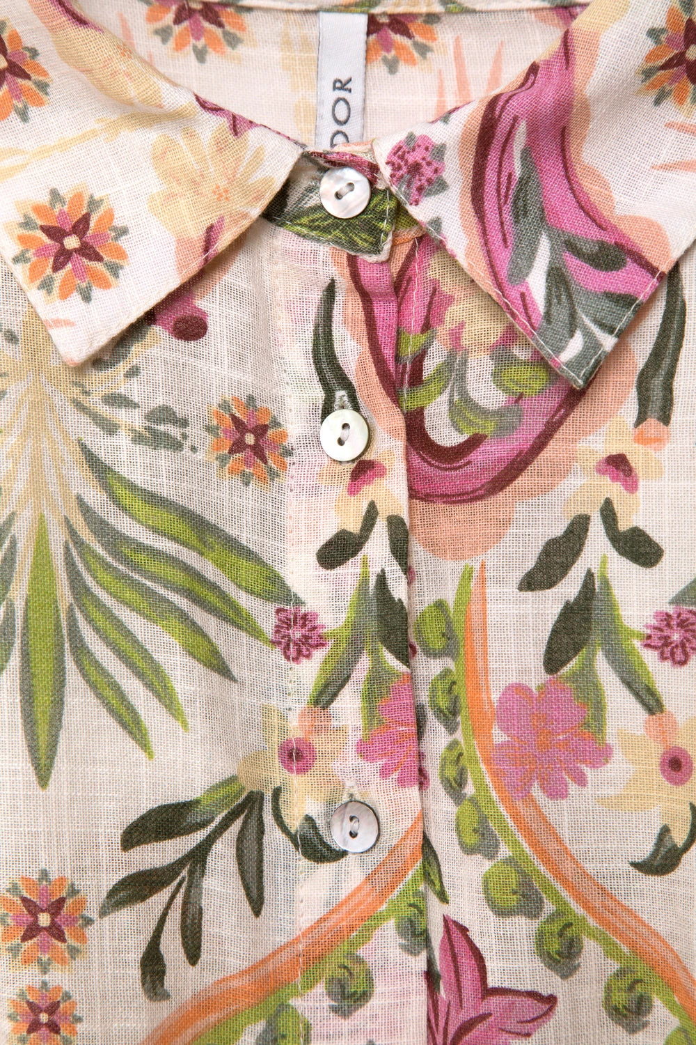 Floral printed off white Shirt Dress