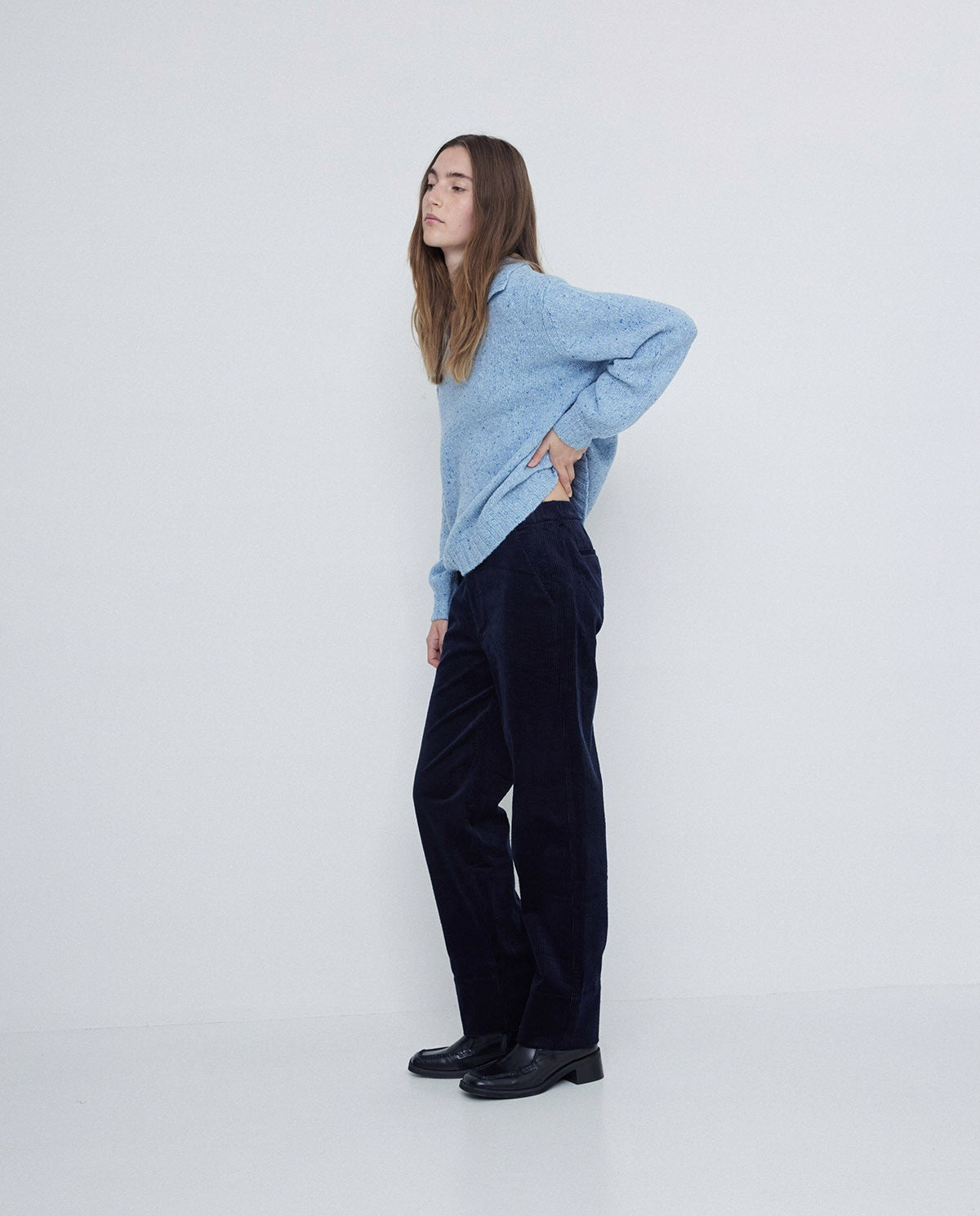 Corduroy blue trousers by YERSE