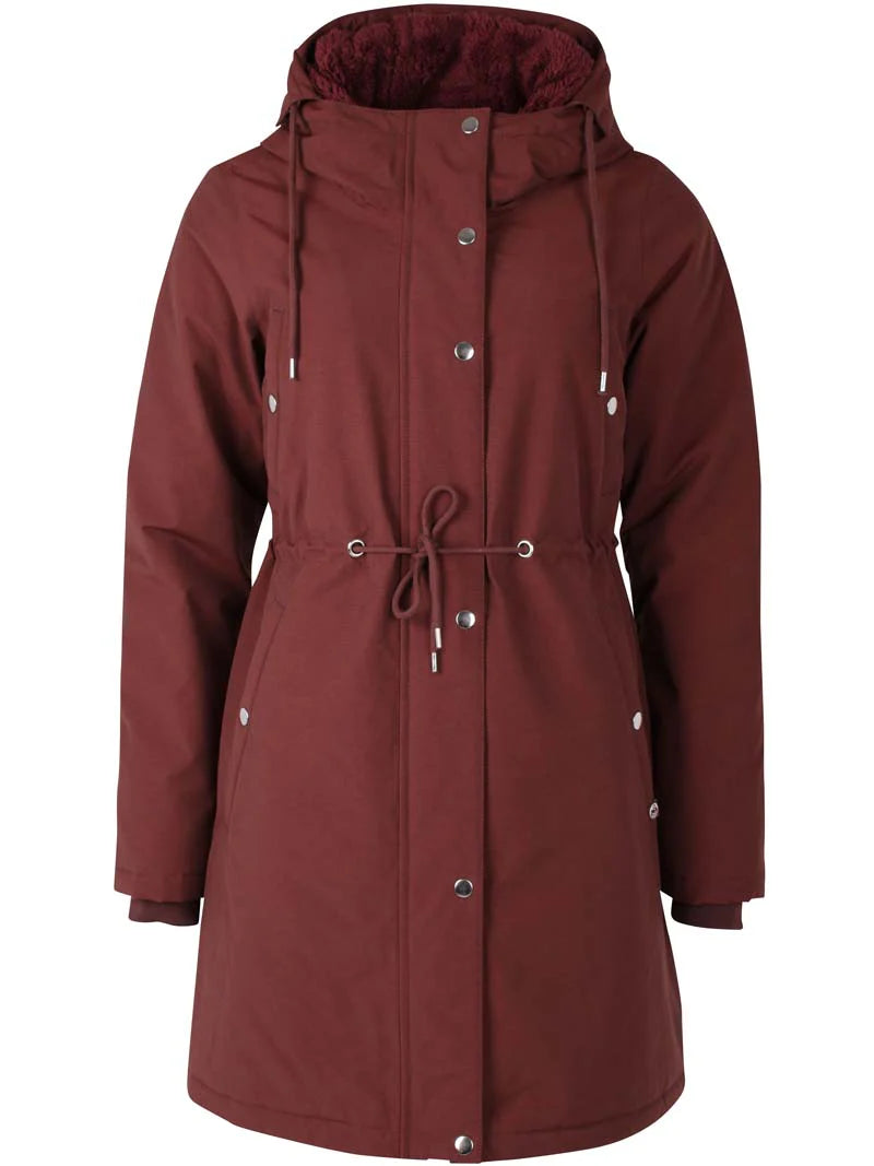 Danenora water-repellent Parka in Dark Bordeaux by Danefae