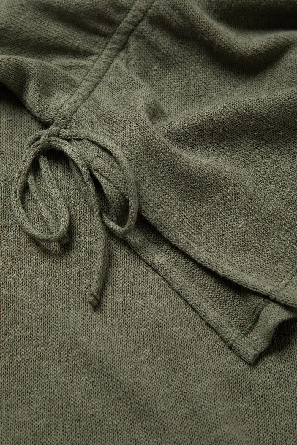 Cotton Blouse With Side Ties in Green