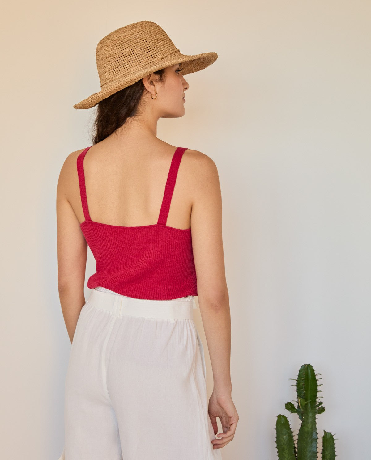 Ribbed red camisole by YERSE