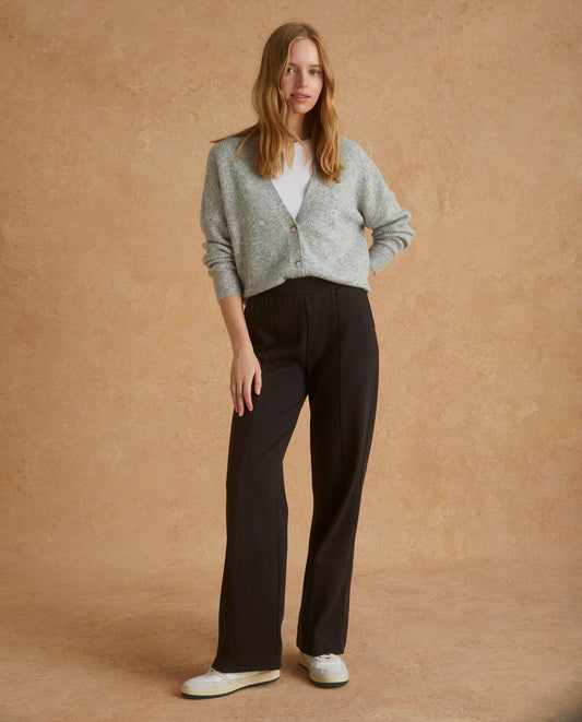 Wide charcoal elastic trousers by YERSE