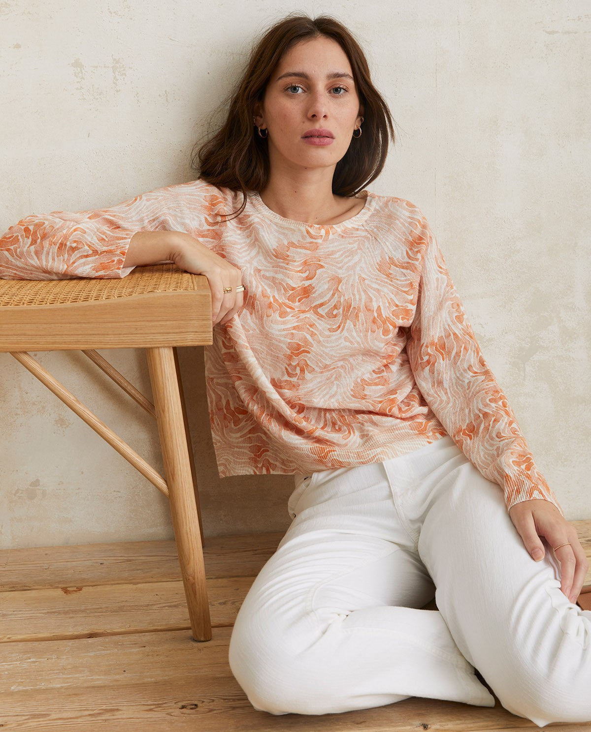 Linen-cotton summer knit - Lara Costafreda sweater by YERSE