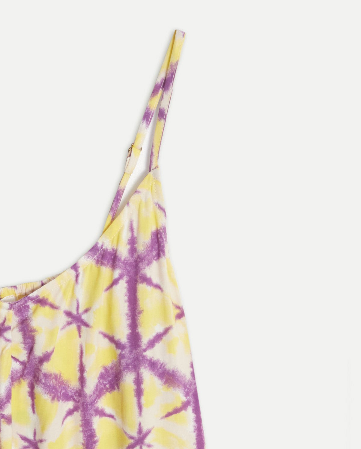 Flowy tie-dye yellow sleeveless top by YERSE