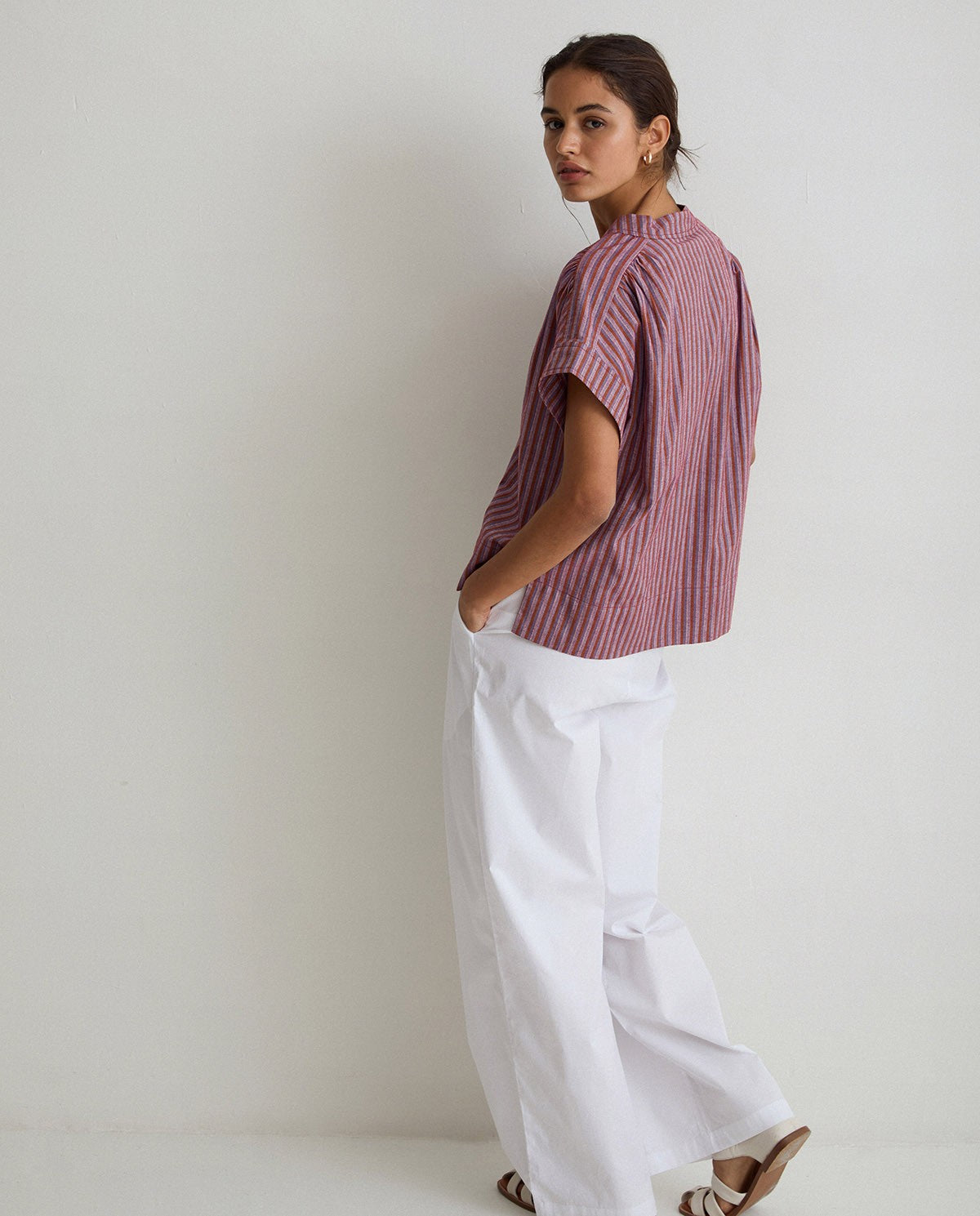 Striped cotton purple shirt by YERSE