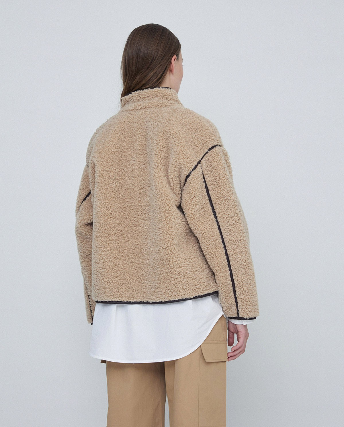 Shearling Jacket in beige by YERSE