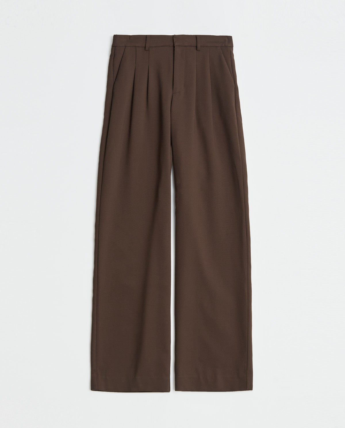 Wide Pleated Trousers in Chocolate by YERSE