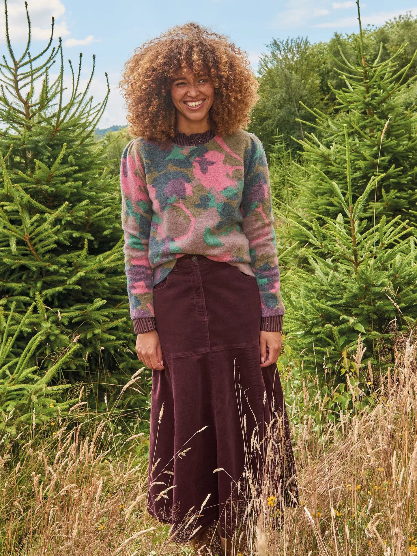 Jodie Printed Floral Jumper by WhiteStuff