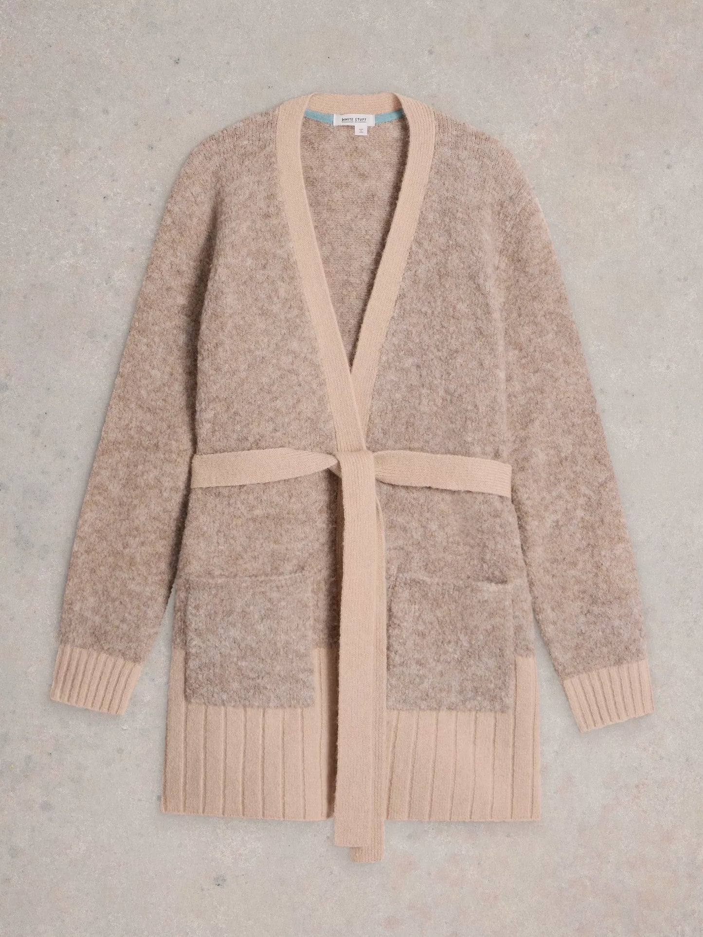 Bobby Boucle Belted Cardigan by White Stuff