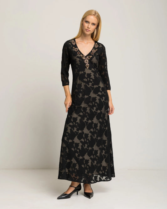 Ambria Black Velvet Dress by NIZA