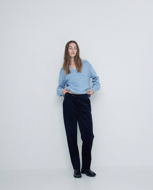 Corduroy blue trousers by YERSE