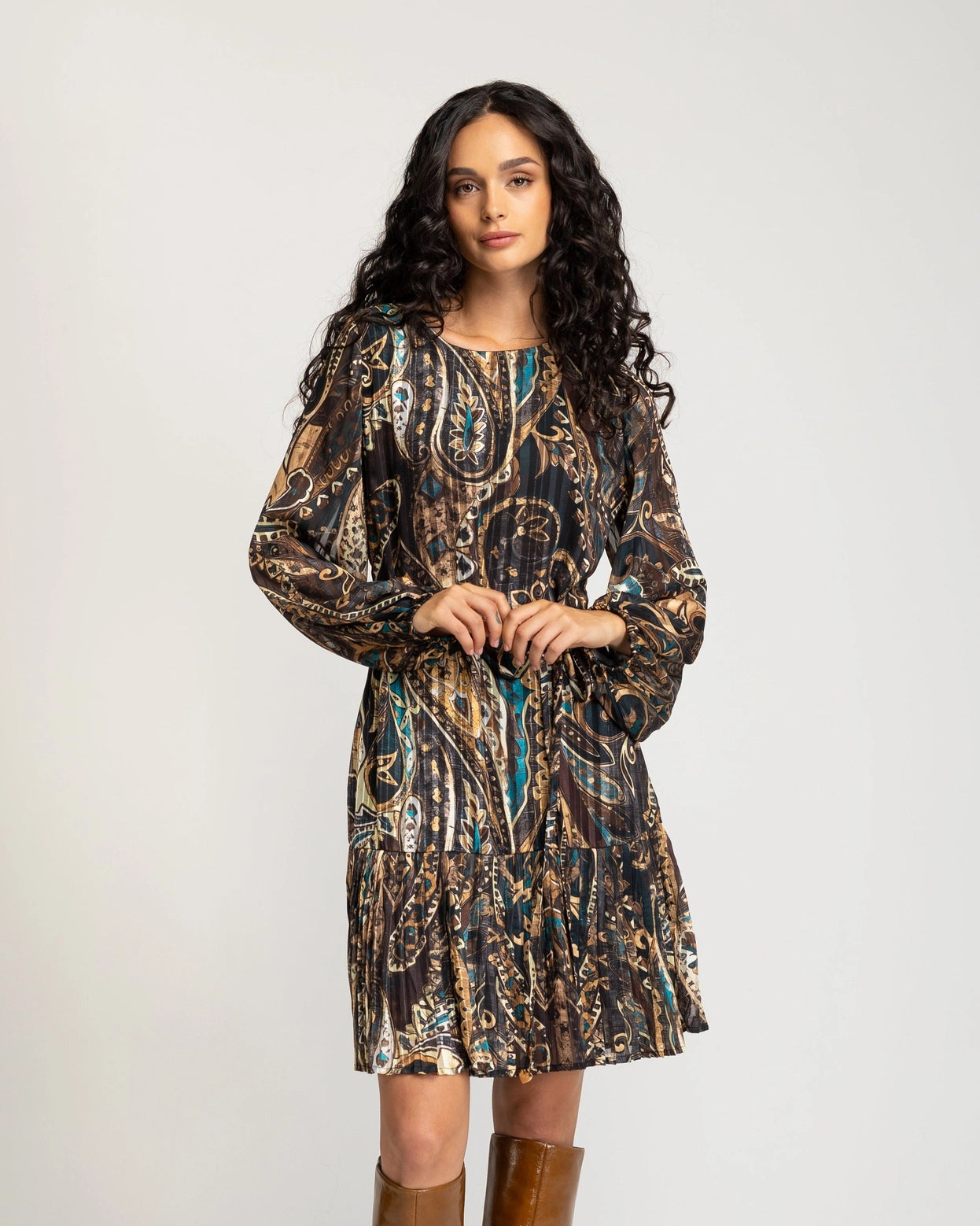 Adelia Pleated Dress by NIZA