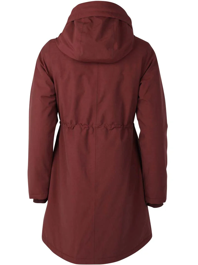 Danenora water-repellent Parka in Dark Bordeaux by Danefae
