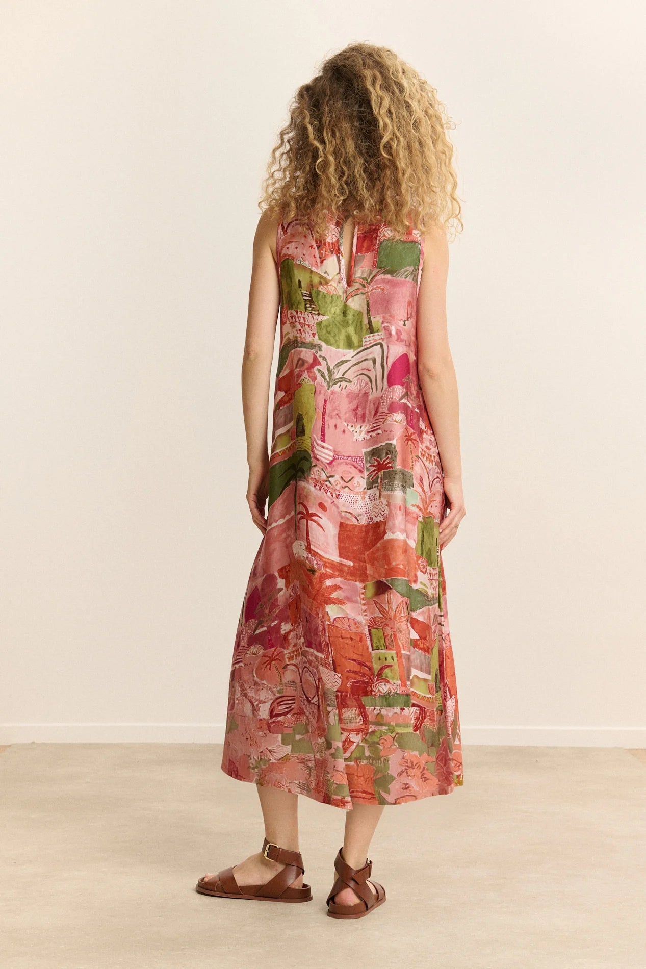 Camelia Printed Midi dress