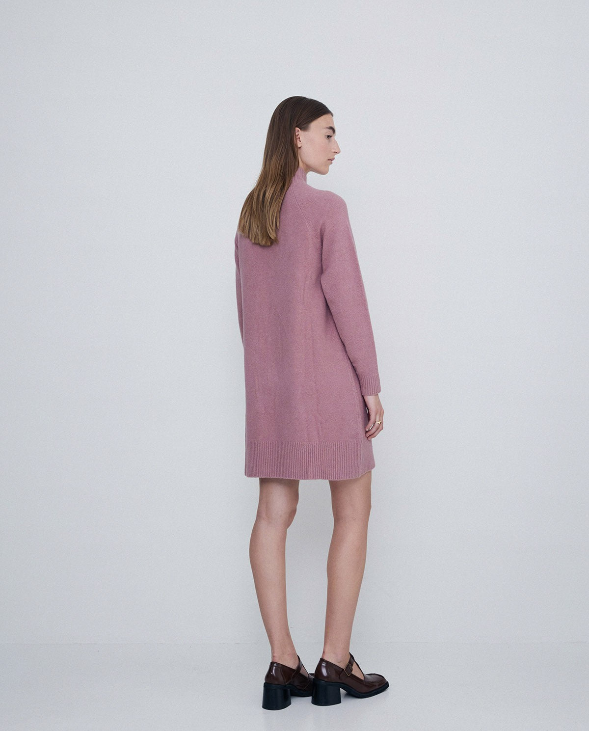 Soft Knit Mini Dress in pink by YERSE