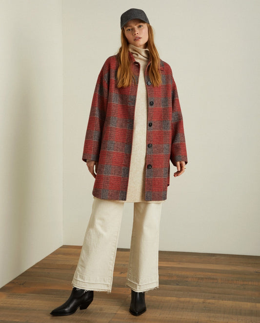 Midi handmade wool-blend coat by YERSE