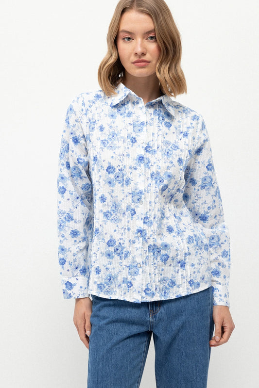 Floral printed Cotton Shirt by LANIDOR