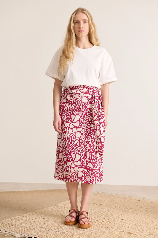Suze Printed Midi Skirt by Garance Paris
