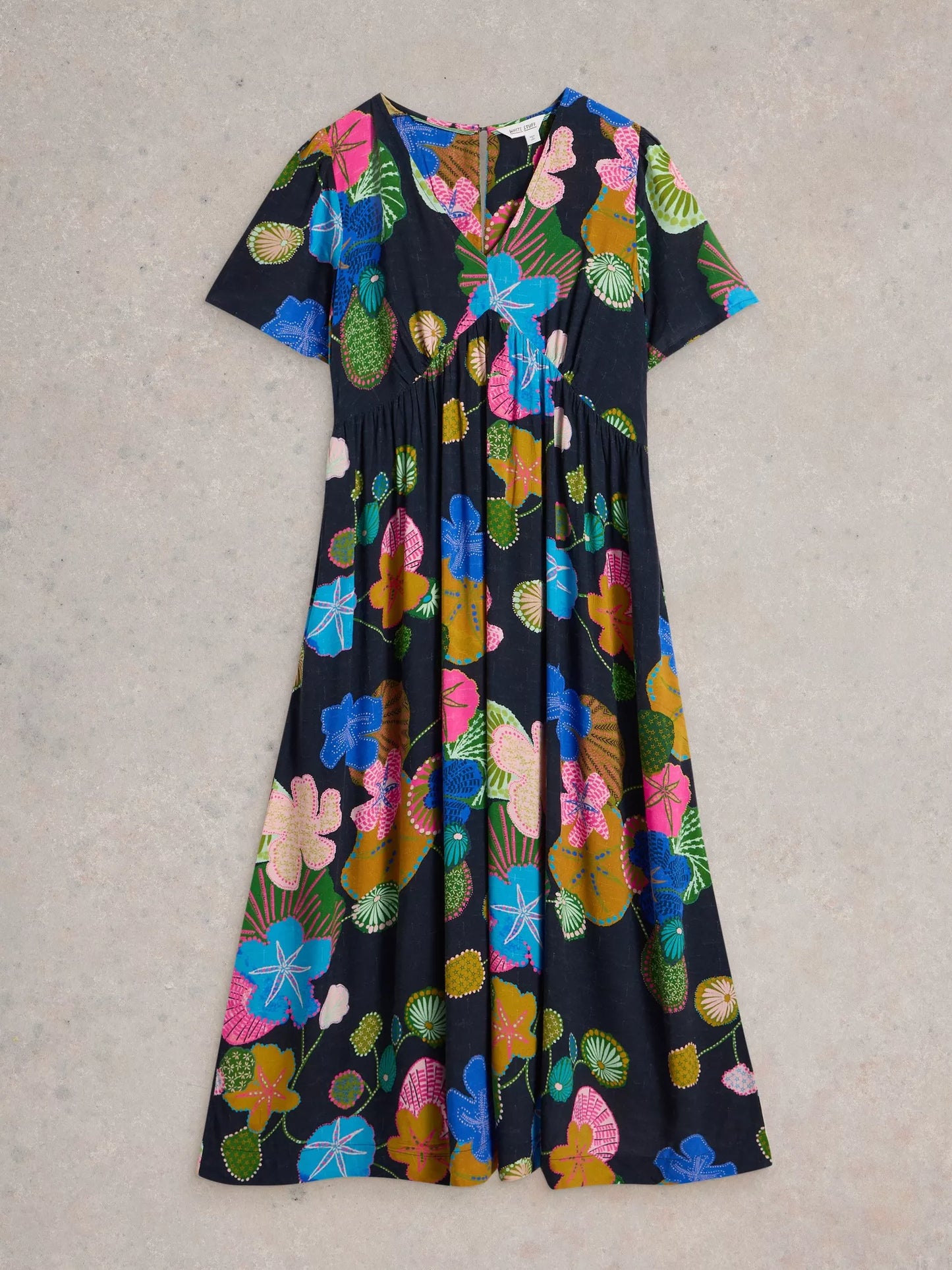 Lucy Floral Midi Dress in Navy by White Stuff