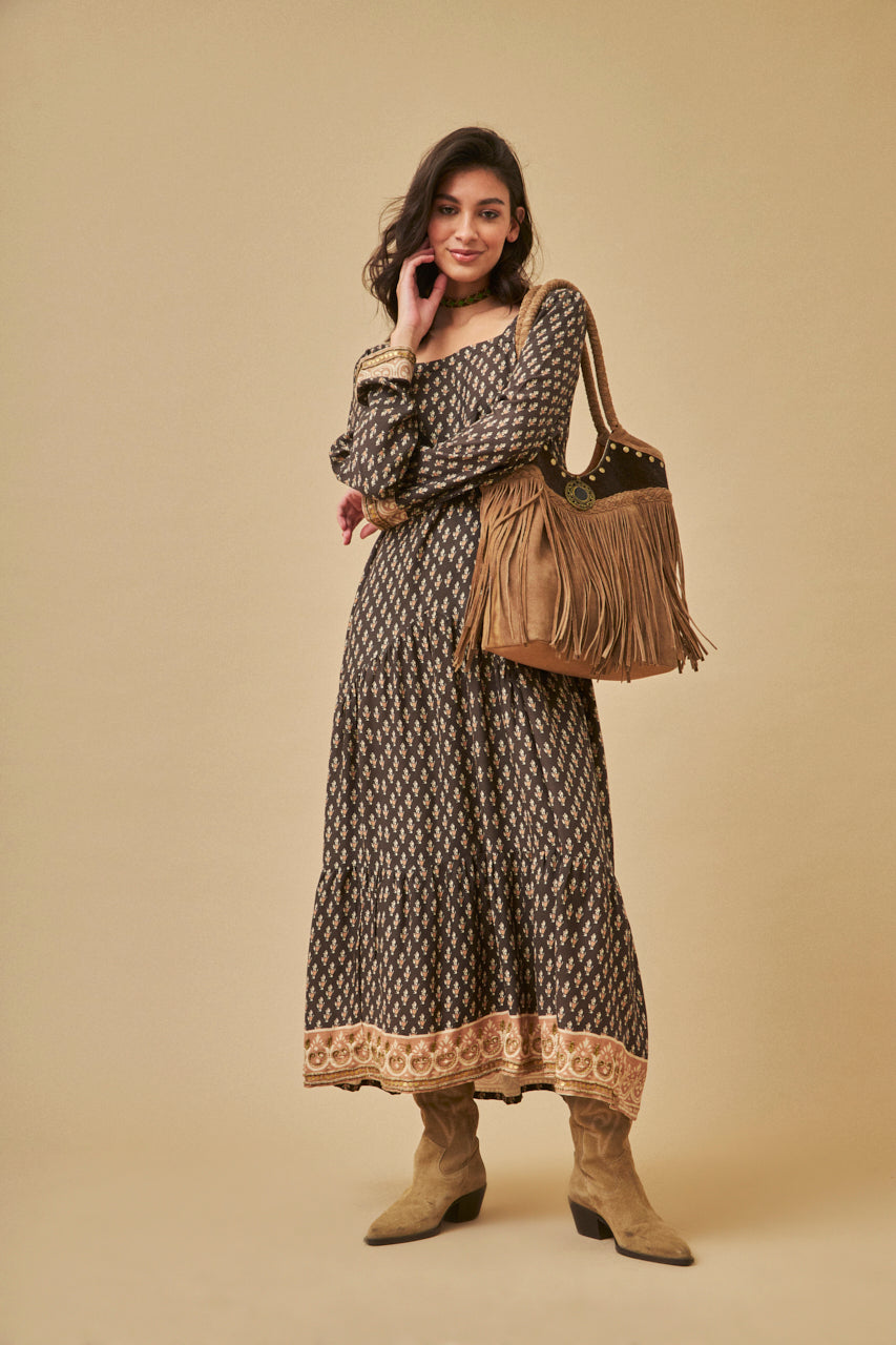 Ethnic long print dress by NKN