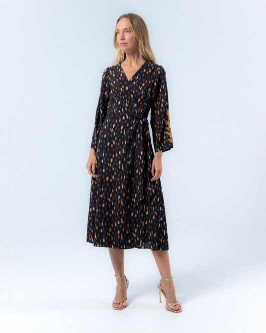 Alejandra Polka-Dot Midi Dress by NIZA