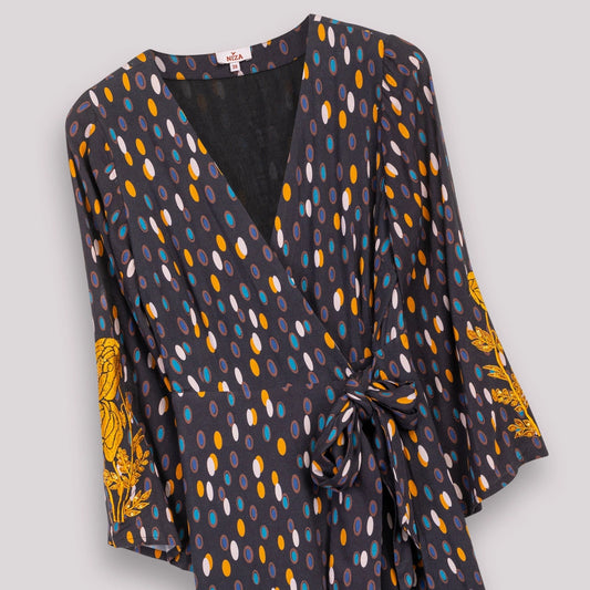 Alejandra Polka-Dot Midi Dress by NIZA