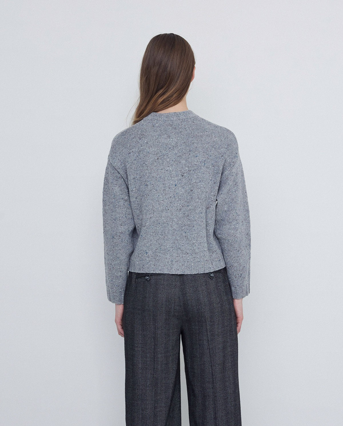 Merino Wool Cardigan in Grey by YERSE